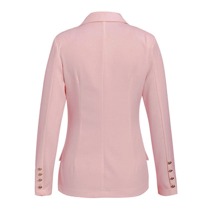 Elegant Buttons Women Blazers Casual Long Sleeve Autumn Winter Female Blazer Jackets Office Ladies White Blazer Coats