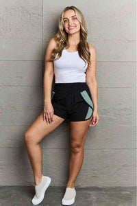 Ninexis Put In Work High Waistband Contrast Detail Active Shorts