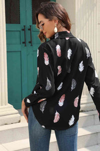Printed Collared Neck Buttoned Shirt