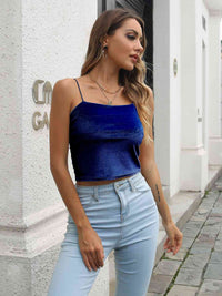 Straight Neck Cropped Cami