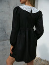 Autumn And Winter New Lace Collar Dress Ins Casual Wind Recover Ancient Mini Skirt