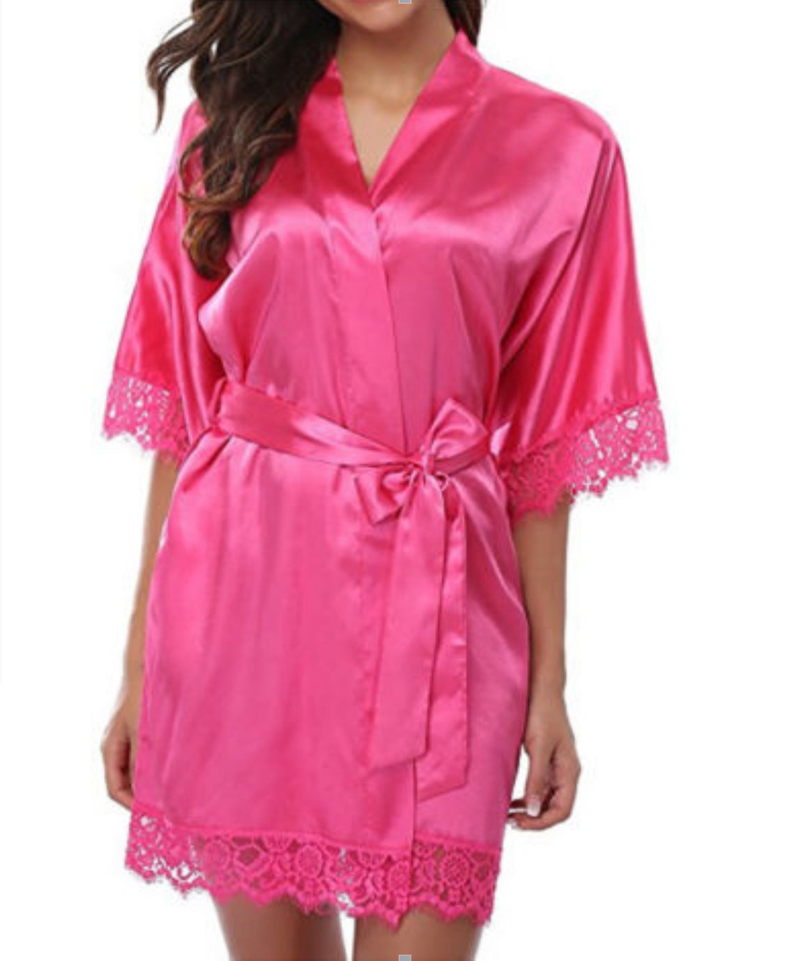 Ice Silk Pajamas Two-Piece Set Large Size plus-Sized Nightdress Sexy Loose Lace Bathrobe