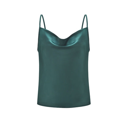 Solid Color Camisole Bottoming  Chiffon Shirt Top  Women Clothing