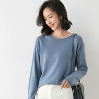 O-neck Stylish Knitted Long-Sleeves Sweater