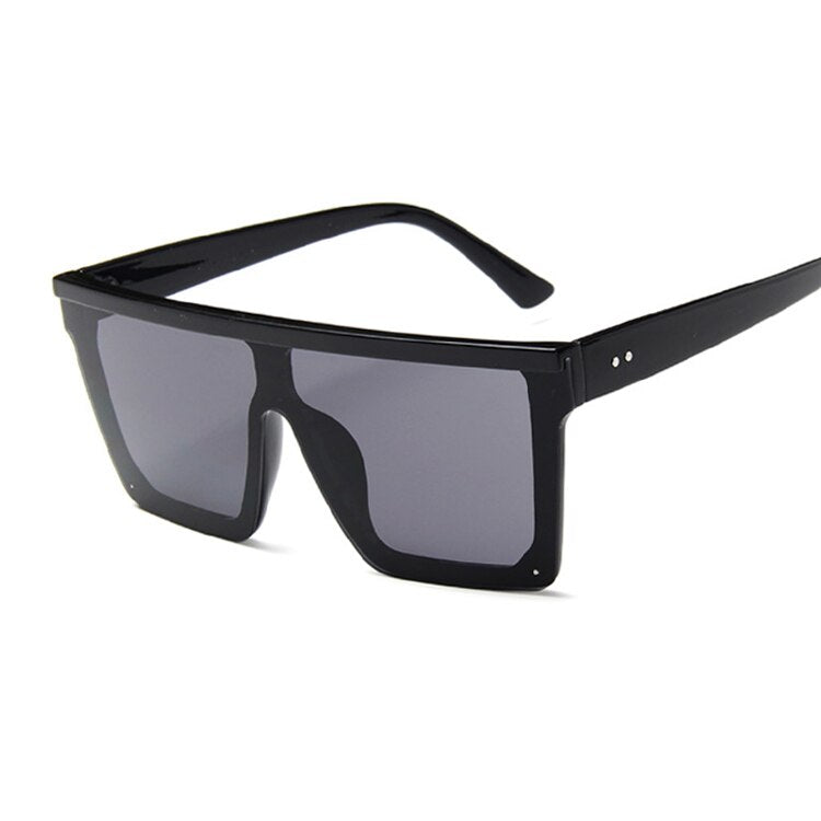 SORVINO Oversized Square Sunglasses for Women Designer Luxury Flat Lens Sun Glasses  Shades (Black Frame/Grey Lens, 51) : : Fashion