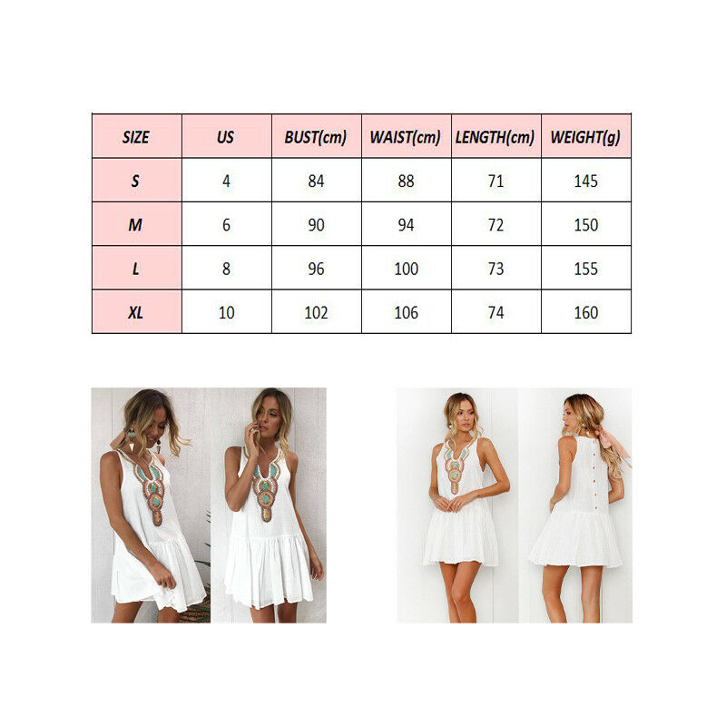 Summer Fashion Womens Sexy Casual V Neck Sleeveless Printed Dress Boho Party Short Dress Beach Dress Sundress