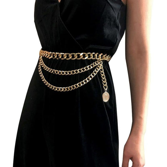 Tassel Gold Chain Belt For Women