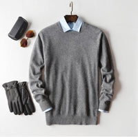 Cotton o-neck v-neck Knitted sweaters