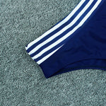Striped High Waist Plus Size Bikini Swimwear Push Up Swimsuit Swimming Suit For Woman XL