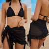 2021 New Women Chiffon Swimwear Pareo Scarf Bikini Cover-Ups Wrap Kaftan Sarong Beach Sexy Skirts 9 Color Swimsuit Cover-Ups