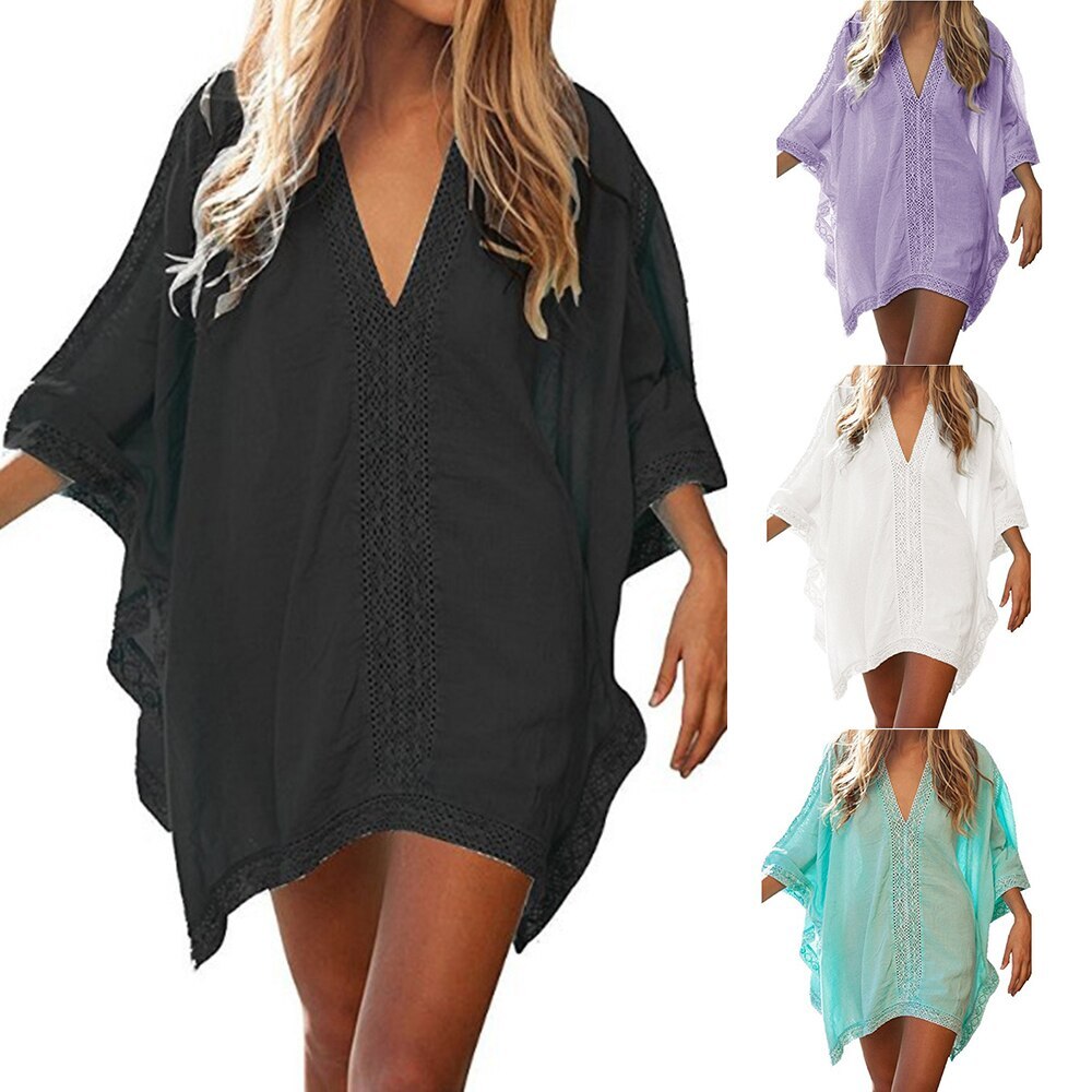 Chiffon Short Dress Gold Beach thing Suit tunic Swimwear Cover Ups