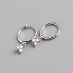 925 Sterling Silver Chain Studs Earrings
