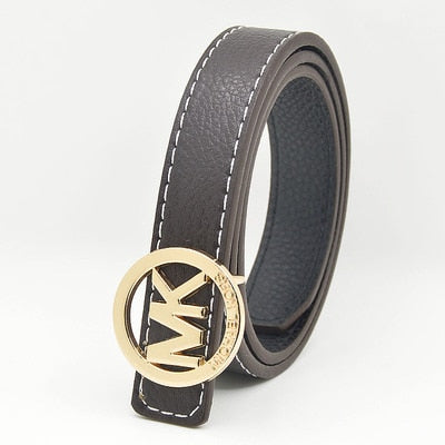 Alloy MK letter Buckle luxury Designer Brand Waist Strap