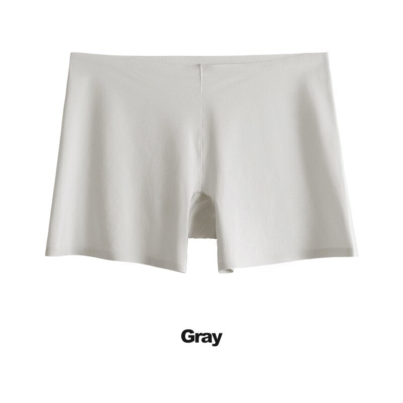 Gentle.Bear Ice Silk Shorts Women&#39;s Seamless Safety Pants High Waist Plus Size Underwear Women Anti Friction Skirt Boxer Panties
