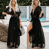 New 2020 Hot Summer Latest Bikini Cover Up Long Sleeve Sarong Kaftan Dress Beach Wear Lace Crochet