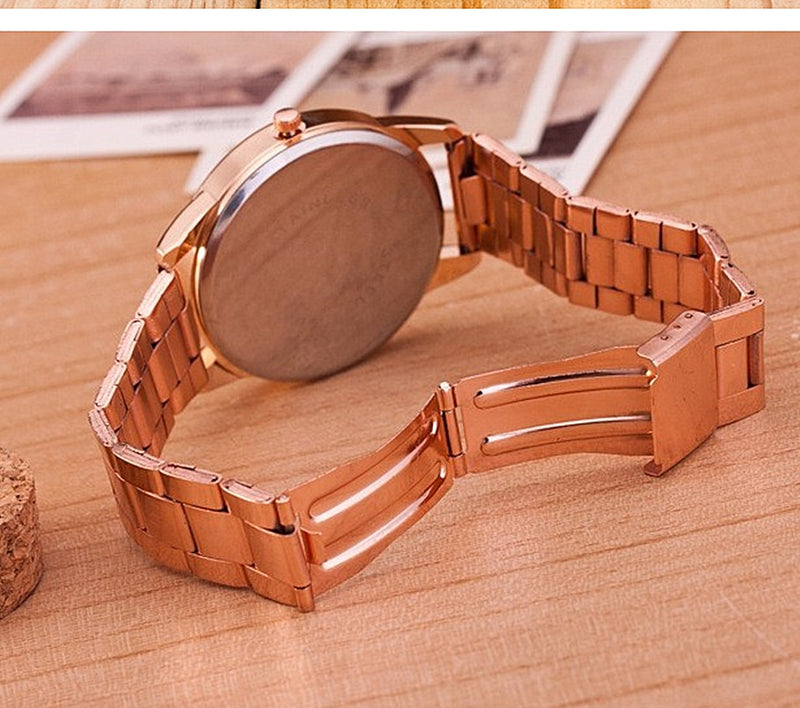 Stainless Steel Crystal Women Wristwatches