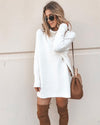 4-color hot sale autumn and winter 2019 fashionable slim round neck long sleeve women's knitting dress 100261