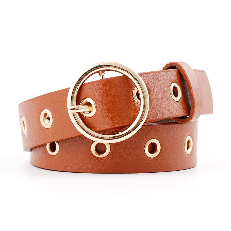 Round Metal Pin Buckle Circle Belts