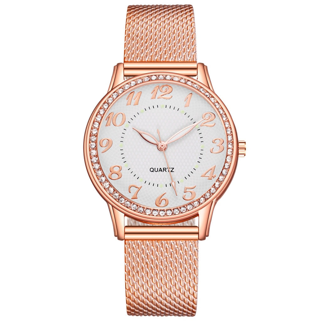 Luxury Magnetic Starry Sky Lady Wrist Watch Mesh Female