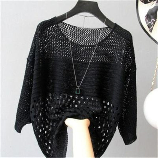 Hollow Out Pull Knitted Jumper Pullovers