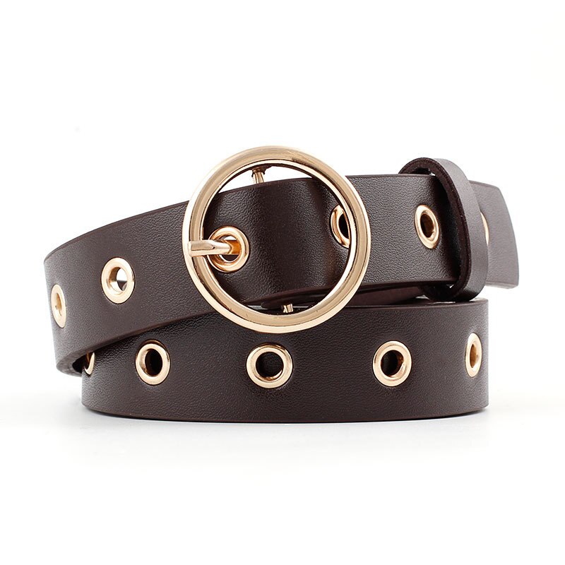 Round Metal Pin Buckle Circle Belts