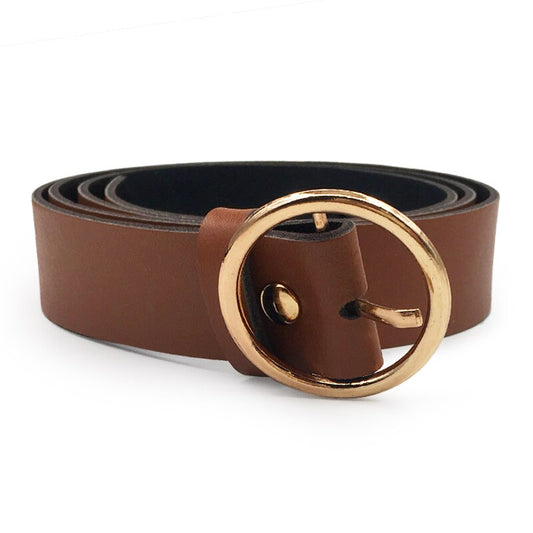 Round Metal Pin Buckle Circle Belts