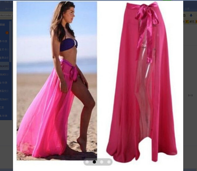 Sheer Beach Mini Wrap Skirt Sarong Pareo Shorts Bikini Cover Up