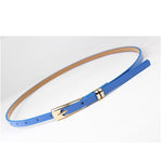 patent leather long U-shaped buckle fine ladies belt