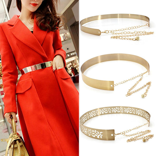 Fashion Women Adjustable Metal Waist Belt