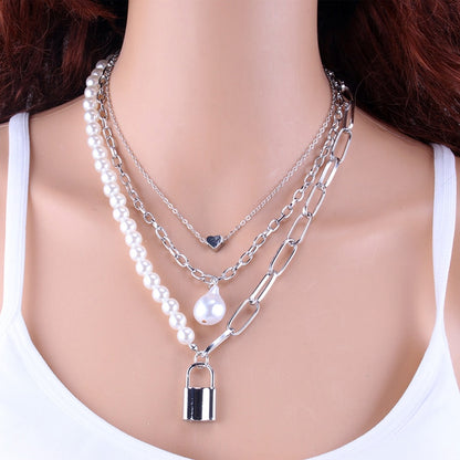 Fashion Chain Pearl Necklace For Women