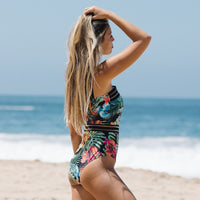 Printed Padded Women Swimwear One Piece Swimsuit Female Full Back Bather Bathing Suit