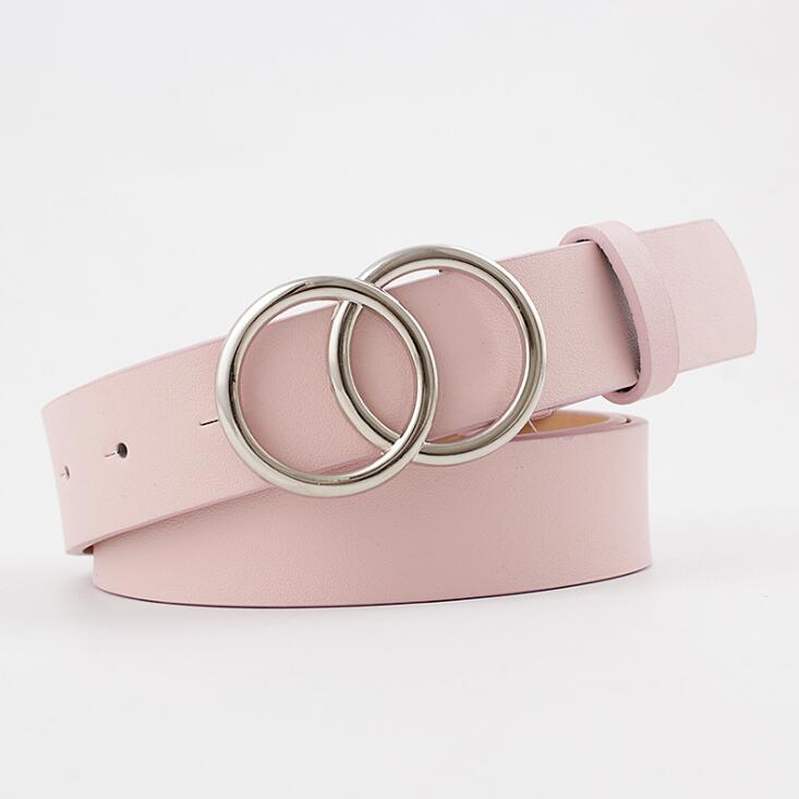 Leather Metal Buckle Heart Pin Belts For Ladies