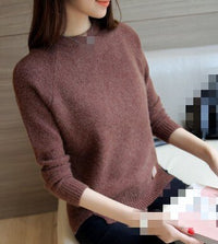 Korean version fashion joker pure color short paragraph sweater