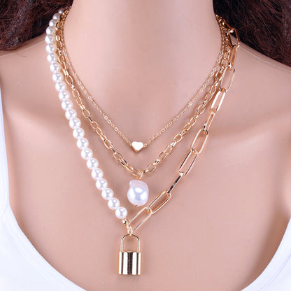 Fashion Chain Pearl Necklace For Women