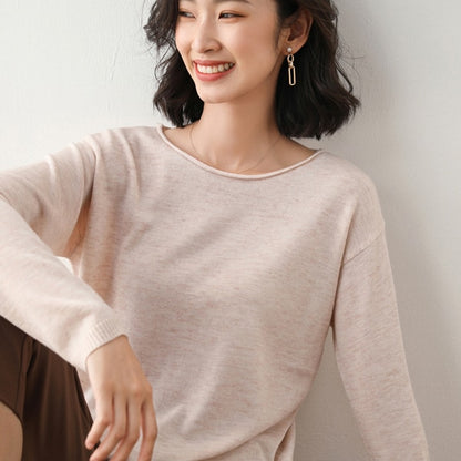 O-neck Stylish Knitted Long-Sleeves Sweater