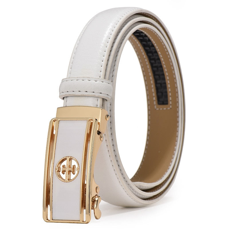 Automatic Buckle Strap  Waistband Designer Genuine Leather Belt