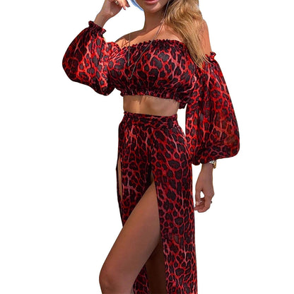 2021 Two Piece Dress Swimwear Swimsuit Bikini Beach Cover Up Women Summer Ladies Bathing Suit Solid Wear