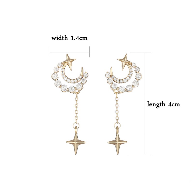 Zirconia Moon Earring for Women