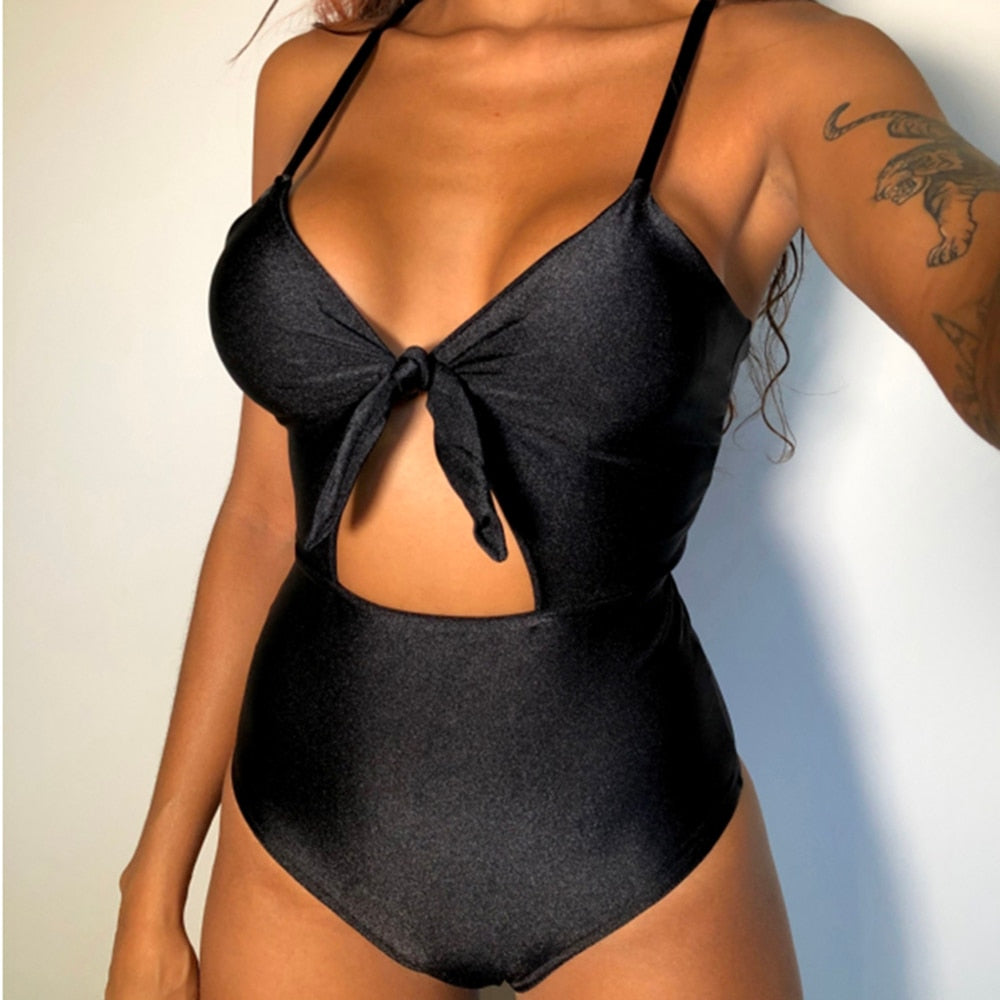 One Piece Bathing Suit Women Swimsuit Hollow Out Swimwear Summer Beachwear