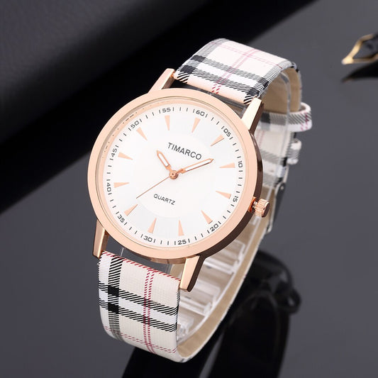 Luxury Women's Watch Rose Gold Leather