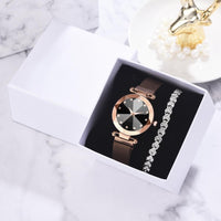 2pcs/Set Magnetic Starry Sky Wristwatch with Box