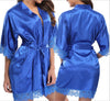 Sexy Lace Nightwear Erotic Lingerie Sleepwear Women Summer See Through Sleep Dress Solid Lace Pajamas Bath Robe Dress Nightgown