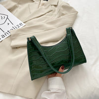 Leather Solid Color Chain Handbag
