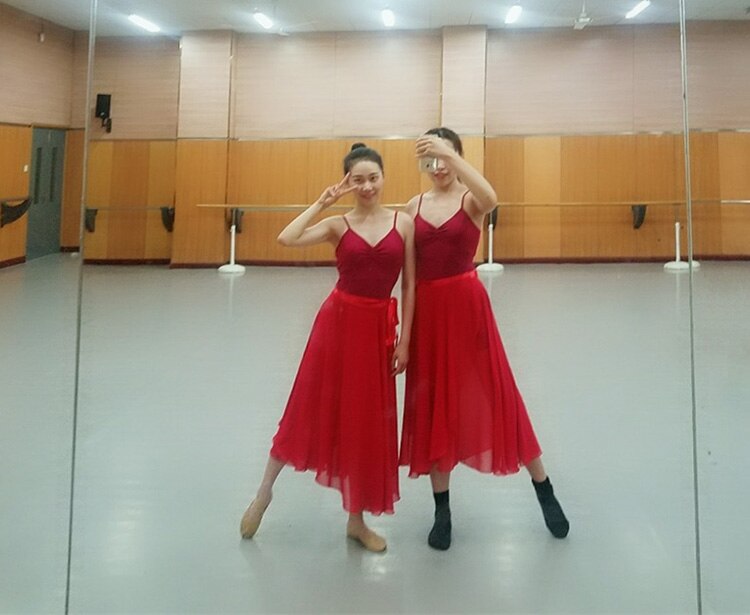 Leotard Classical Ballet Dress Adult Chiffon Ballet Tutu Skirt Dance Wrap Scarf Practice