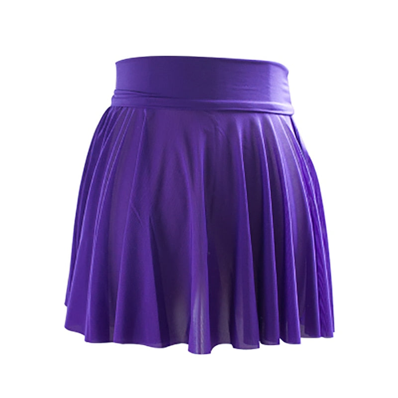 New Adult Mesh Ballet Dance Tutu Dress Girls Ballroom  Wrap Skirt Women 3 Color Balerinas Short Skirts