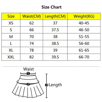 Girl Pleated Tennis Skirt High Waist Short Dress With Underpants Slim School Uniform Women Teen Cheerleader Badminton Skirts