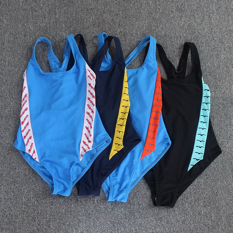 Women Athletic Training Trikini Sporting Swimsuit One Piece Bathing Suit Women