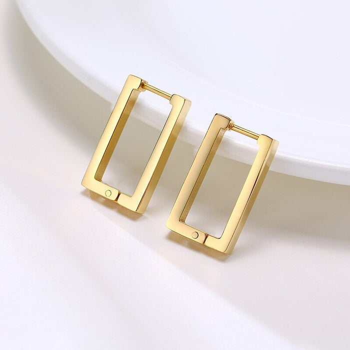 Minimalist Square Hoop Earrings for Women