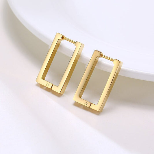 Minimalist Square Hoop Earrings for Women