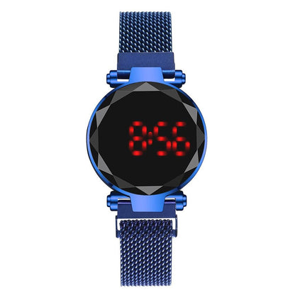 Women's Luxury Led Watch Women Magnet Starry Sky Digital Watches